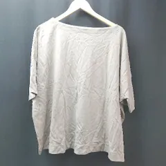 ◇ ◎ ●未使用● classicalelf クラシカルエルフ クルーネック 無地 シンプル 半袖 カットソー サイズL モカ レディース E  【1308160008942】