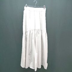 ◇ ◎ Chacocloset チャコクローゼット ウエストゴム シャツ生地 ロング丈 フレア スカート サイズF モカ レディース E 【1308160008560】