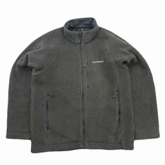 モンベル ライニングジャケット メンズ XL グレー 灰色 フリースジャケット ビッグシルエット アウトドア クリマプラス シーリング