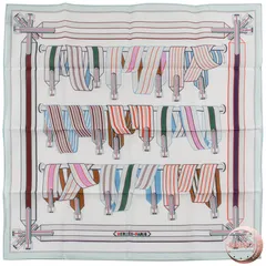 HERMES エルメス カレ45 ガヴロッシュ スカーフ ハンカチーフ ベルト グリーン マルチカラー【中古】