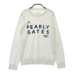 サイズ：0 PEARLY GATES パーリーゲイツ  長袖ニットセーター ニコちゃん ホワイト系 [240101592577] ゴルフウェア レディース ストスト