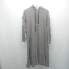 ◇ Bab プルオーバー フード スウェット サイドスリット 長袖 ロング ワンピース サイズFREE ダークグレー レディース E  【1308160017715】