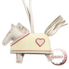 HERMES エルメス Rodeo ロデオ PM ロベオクール 086714CA チャーム ホース ベージュ レッド K刻印(2025年)【中古】