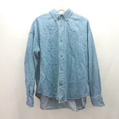 ◇ items urban research デニム ボタンダウン カジュアル 羽織り フロントボタン 長袖 シャツ サイズ40 ブルー メンズ E  【1308160018781】