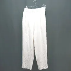◇ BONLECILL ウエストゴム ツータック シンプル 綺麗め ストレートパンツ サイズM ホワイト レディース E  【1308160017944】