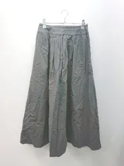 ◇ green label relaxing バックウエストゴム サイドファスナー ロング フレア スカート サイズ36 ブラック レディース E  【1308160019085】