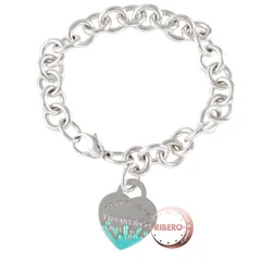 TIFFANY&Co. ティファニー リターン トゥ ティファニー ハートタグ カラースプラッシュ ブレスレット シルバー ブルー【中古】