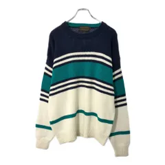90年代 Eddie Bauer エディーバウアー コットンニットセーター マルチカラー(メンズ XL)中古 古着 X0170