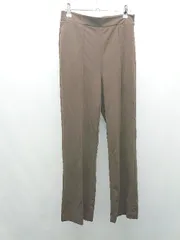 ◇ Spicle＆Span ウエストゴム センタープレス　オフィスカジュアル スラックス 表記なし ブラウン レディース E  【1308160022696】