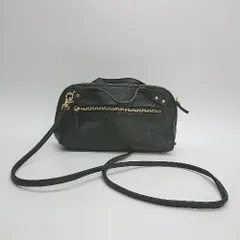 ◇ ノーブランド 2WAY 多収納 コンパクト シンプル ゴールドファスナー ハンド ショルダー バッグ ブラック レディース E  【1308160022993】