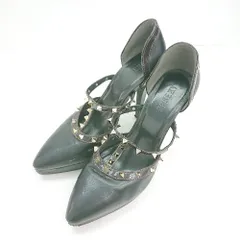 ◇ RESEXY スタッズ ハイヒール モノトーン とげとげ パンプス サイズLL ブラック レディース E  【1308160024454】