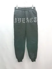 ◇ MEYSIKIM オールドイングリッシュロゴ ストーン ウエストゴム スウェットパンツ サイズM ブラック レディース E  【1308160024386】