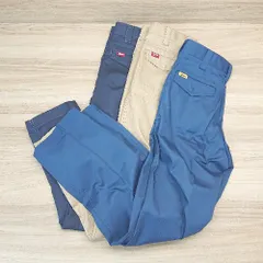 ◇ 《 Jawin まとめ売り3点セット サイズウエスト73 股下78 ネイビー ベージュ パンツ メンズ 》 E  【1308160025536】