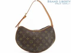 ルイヴィトン　LOUIS VUITTON　モノグラム　ポシェット クロワッサン　セミショルダーバッグ　ワンショルダーバッグ　ハンドバッグ　ポーチ　ダークブラウン　M51510