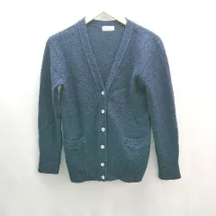 ◇ human woman セーター ニット 羽織り フロントボタン Vネック 長袖 カーディガン サイズM ネイビー レディース E  【1308160027295】