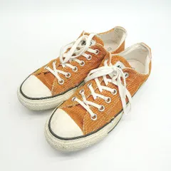 ◇ converse ALL STAR 1SC203 ラウンドトゥ ミッドカット 紐あり スニーカー サイズ24.5 オレンジ系 レディース E  【1308160028223】