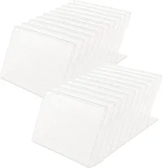 ideamall カードスタンド 名刺 プライス 値札 ネームプレート ポップ 20個セット (クリア)