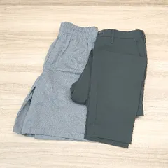 ◇ 《 GU ジーユー まとめ売り2点セット サイズS ウエストゴム ハーフ丈 無地 パンツ メンズ 》 E  【1308160031131】