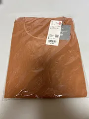 【G4-88】△ UNIQLO サイズS シアークルーネックT 長袖　ブラウン　未開封　レディース