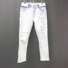 ◇ BARNYARDSTORM フロントファスナー ウエストゴム スキニー ジーンズ サイズ00 ライトブルー レディース E  【1308160032206】