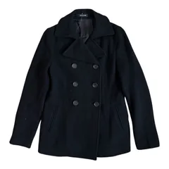 ZK38 COMME CA DU MODE コムサデモード ダブルボタン ピーコート ブラック レディース 9サイズ