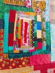 G070 PG グドゥリー マルチカバー マルチマット ラグ ヴィンテージ カンタ刺繍 ボロ インド ビンテージ BORO アンティーク シャビーシック ラリーキルト 手縫い 刺し子 ハンドメイド 刺子 絨毯 はぎれ 古布 マルチカラー パッチワーク