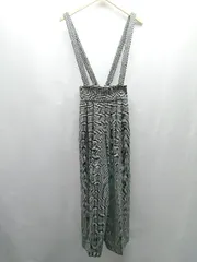 ◇ Spick & Span チェック サイドファスナー 2タック オールインワン サイズ36 グレー レディース E  【1308160034927】