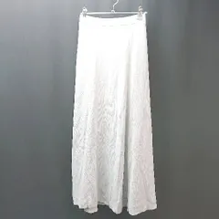 ◇ mystic ウエストゴム 裏地あり 透け感なし 無地 ロング フレア スカート サイズ1 グレー レディース E  【1308160037515】