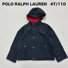 POLO RALPH  LAUREN ポロラルフローレン☆フーディスイングトップ スタンドカラー 4T/110 ネイビー ジャンバー