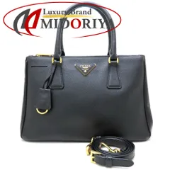 PRADA プラダ 2Way BN1801 ハンドバッグ サフィアーノレザー ブラック/352477【中古】
