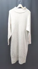 ◇ Le Magasin ハイネック バックスリット ニット シンプル 長袖 ロング ワンピース 表記なし アイボリー レディース E  【1308160043271】