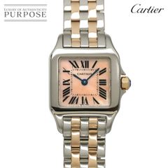 까르띠에 Cartier 산토스 두모와젤 SM 콤비 W25074Y9 여성 시계 핑크 쉘 PG 석영 Santos Demoiselle 90302829