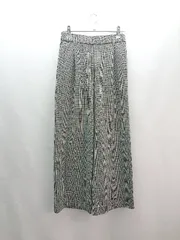 ◇ ROPE PICNIC バックウエストゴム 千鳥柄 カジュアル ワイドパンツ サイズ36 ブラック レディース E  【1308160044452】