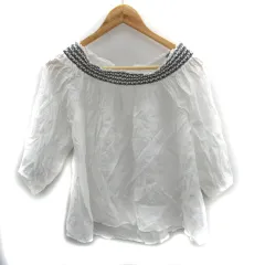 レイカズン Ray cassin カットソー 七分袖 ラウンドネック 白 ホワイト /SM39