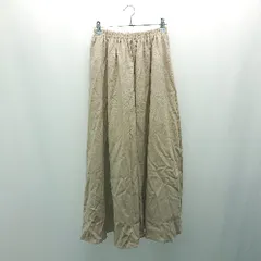 ◇ ◎ ●未使用● CLASSICAL ELF 無地 ウエストゴム 上品 ロング フレア スカート サイズM サンドベージュ レディース E  【1308160052266】