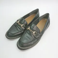 ◇ apart by lowrys ゴールド金具 ラウンドトゥ ローヒール 上品 綺麗め ローファー 表記なし ブラック レディース E  【1308160052235】のサムネイル