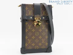 【レア美品】ルイヴィトン　LOUIS VUITTON　モノグラム　ポシェット・トランク ヴェルティカル　フォンケース　フォンポーチ　ショルダーポーチ　ダークブラウン　M63913