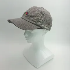 ◇ Fruit of the Loom Japan 刺繡 ブランドロゴ ベルト調整 シンプル おしゃれ キャップ グレー サイズ57～59 レディース E  【1308160053027】