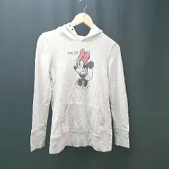 ◇ UNIQLO ミニーマウス ディズニー キャラクター かわいい 長袖 パーカー サイズS ホワイト系 レディース E  【1308160056035】