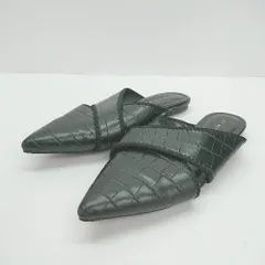 ◇ LELIEN PLUS ポインテッドトゥ ローヒール ストラップなし パンプス サイズM ブラック レディース E  【1308160055977】