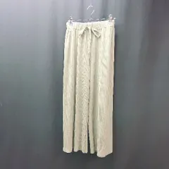 ◇ RETROGIRL レトロガール ウエストゴム シンプル カジュアル プリーツ ストレートパンツ サイズF グリーン レディース E  【1308160059197】