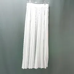 ◇ ur's ユアーズ プリーツ キレイめ カジュアル 無地 ロング丈 フレア スカート サイズMT ブルー レディース E  【1308160061077】