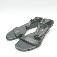 ◇ LeTalon カジュアル シンプル アンクルストラップ サンダル サイズM ブラック レディース E  【1308160066782】