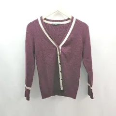 ◇ JOURNAL STANDARD カジュアル シンプル フロントボタン 秋冬 長袖 ニットカーディガン 表記なし ボルドー レディース E  【1308160066775】