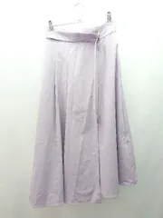 ◇ rope picnic ラップ 巻き ラベンダー ガーリー フェミニン ロング丈 フレア スカート サイズ38 パープル レディース E  【1308160069622】
