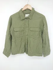 ◇ BAYFLOW ベイフロー 刺繍 ネイティブ柄 長袖 ミリタリー ジャケット サイズ2 カーキ グリーン系 マルチ レディース P  【1308160072820】