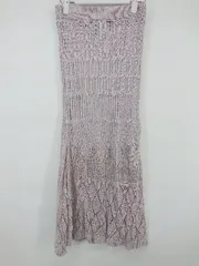 ◇ ◎ ●未使用● dazzlin 透かし編み ラメ 裏地付き マキシ ナロー スカート サイズF ラベンダー パープル系 レディース P  【1308160072554】のサムネイル