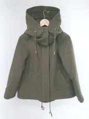 ■ green label relaxing UNITED ARROWS フード付 長袖 ジップアップ コート ジャケット サイズ36 グリーン系 レディース P  【1308160073940】