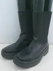 ◇ menue メヌエ サイドゴア スクエアトゥ ショート ブーツ サイズ39 ブラック レディース P  【1308160073544】