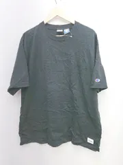 ◇ Champion チャンピオン ワンポイントロゴ刺繍 半袖 Tシャツ カットソー サイズXL ブラック メンズ P  【1308160075173】
